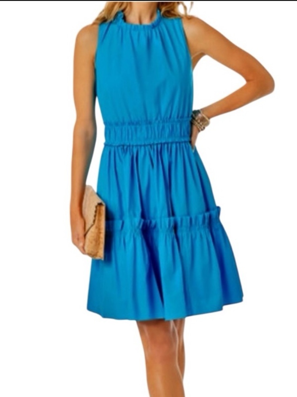 Lilly Pulitzer Tiered Elina Dress 2 Blue Ruffles Dainty Resort Cruise